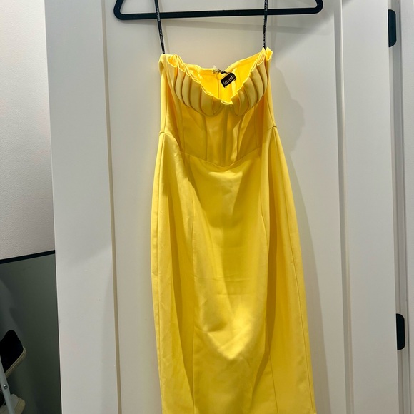 NWT Lavish Alice Pleated Bust Dress - Picture 4 of 5